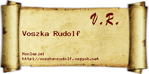 Voszka Rudolf névjegykártya